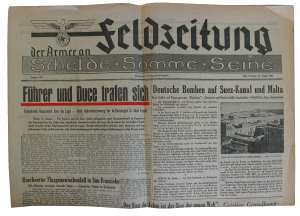 gr��eres Bild - Zeitung Feldzeitung 1941
