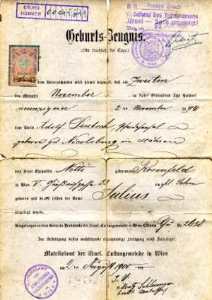 enlarge picture  - certificate birth Jew