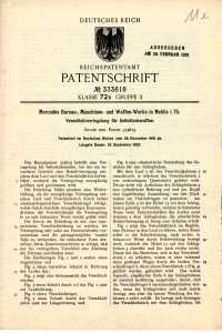 greres Bild - Archiv Patent Waffen MG