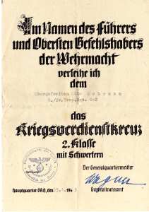 enlarge picture  - citation war cross German
