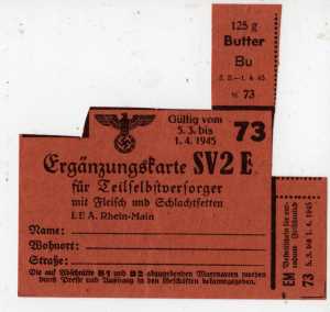 enlarge picture  - rationing meat fat German