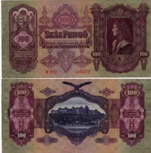 greres Bild - Geldnote Ungarn 1930 100P