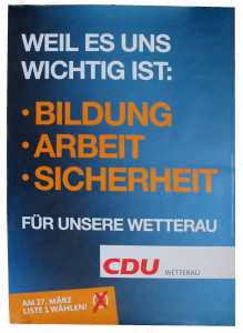 enlarge picture  - poster election CDU 2011