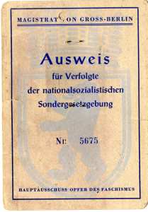 gr��eres Bild - Ausweis NS Opfer SBZ 1947