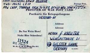 enlarge picture  - postcard POW German USA