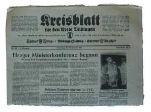 enlarge picture  - newspaper 1953 Bdingen
