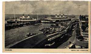greres Bild - Postkarte Schiffe Hamburg