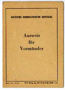 gr��eres Bild - Ausweis DDR Vormund 1967