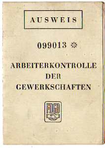 greres Bild - Ausweis DDR Arbeiterkontr