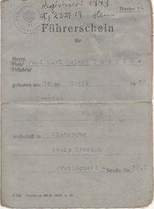greres Bild - Fhrerschein 1946 Dresden