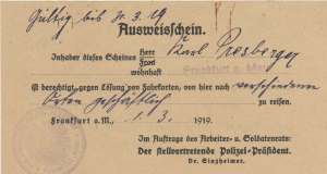 greres Bild - Ausweis Soldatenrat 1919