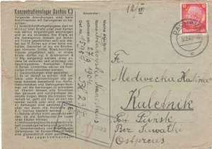 enlarge picture  - letter concentration camp