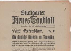 gr��eres Bild - Zeitung Stuttgarter 1916