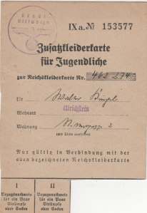enlarge picture  - rationing cloth Germany
