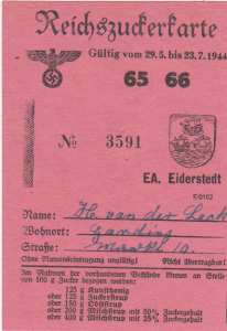 enlarge picture  - rationing sugar Germany