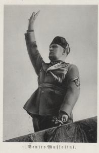 enlarge picture  - postcard Mussolini Italy