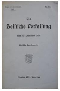 greres Bild - Verfassung Hessen 1919