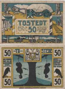 gr��eres Bild - Geldnote 1921-1922 Tosted