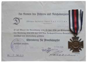 enlarge picture  - medal service cross WW1