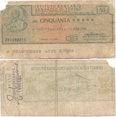 greres Bild - Geldnote Italien 1976 50L