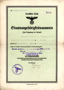 enlarge picture  - Ausweis Deutsches Reich 1