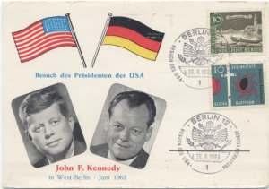 enlarge picture  - postcard Kennedy Berlin