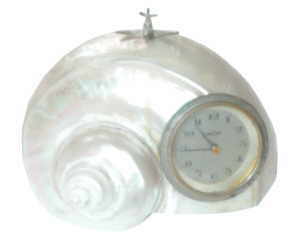 enlarge picture  - clock aircraft snail shel