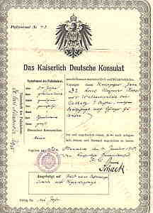 gr��eres Bild - Ausweis Kaiserreich  1915