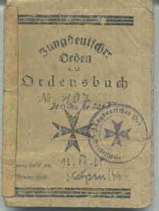 gr��eres Bild - Mitgliedsbuch JDO    1925