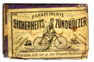 gr��eres Bild - Streichh�lzer Fahrrad1930
