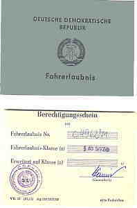 enlarge picture  - driving licence GDR