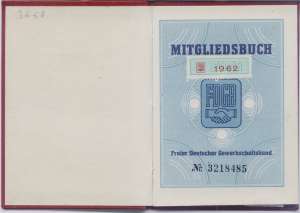 enlarge picture  - Mitgliedsbuch FDGB   1962