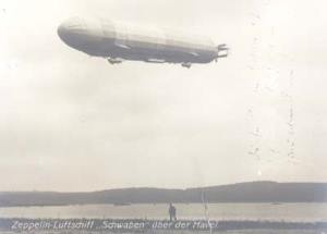 enlarge picture  - postcard zeppelin airship