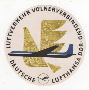 greres Bild - Aufkleber Lufthansa  1963