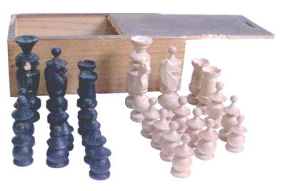 enlarge picture  - toy chess game wood POW