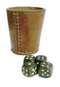 enlarge picture  - toy dice shaker leather