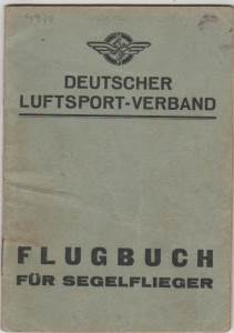 gr��eres Bild - Flugbuch Segelflug   1933
