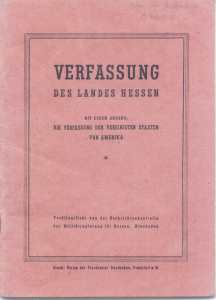 greres Bild - Verfassung Hessen    1946
