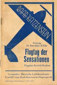 greres Bild - Programmheft Flugtag 1930
