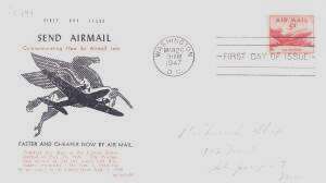 gr��eres Bild - Brief Luftpost USA   1947