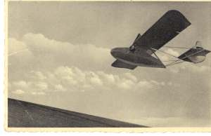 greres Bild - Postkarte Flugzeug Ponitz