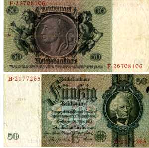 gr��eres Bild - Geldnote 1933-1945 DR  50