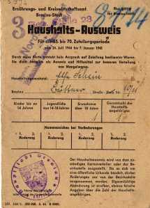 enlarge picture  - ration card Jew Breslau