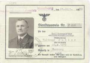 greres Bild - Ausweis Zolldienst   1938