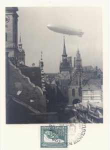 gr��eres Bild - Postkarte Zeppelin Erstfl