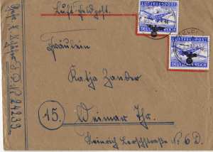 greres Bild - Brief Luftpost D R   1944