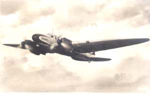 greres Bild - Postkarte Flugzeug He111