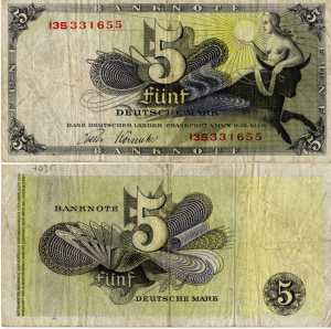 greres Bild - Geldnote 1948 BDL   DM  5