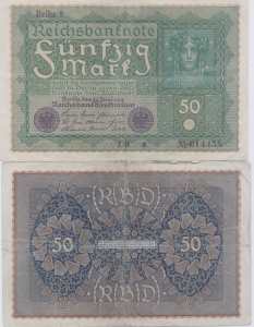 enlarge picture  - money banknote German 191