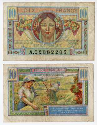 gr��eres Bild - Geldnote Frankreich  1947